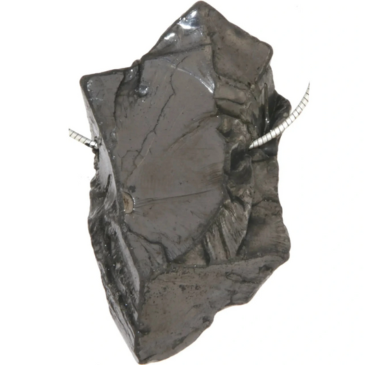 Edelschungit - Schungit - Trommelstein Edelstein Schmuck Ketten Anhänger - A Qualität #5360