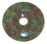Ehlogit Donut - PI Scheibe - Edelstein Schmuck Ketten Anhänger 40mm - A Qualität #6892