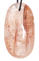 edler Erdbeerquarz Trommelstein Edelstein Schmuck Ketten Anhänger - AA Qualität #5257