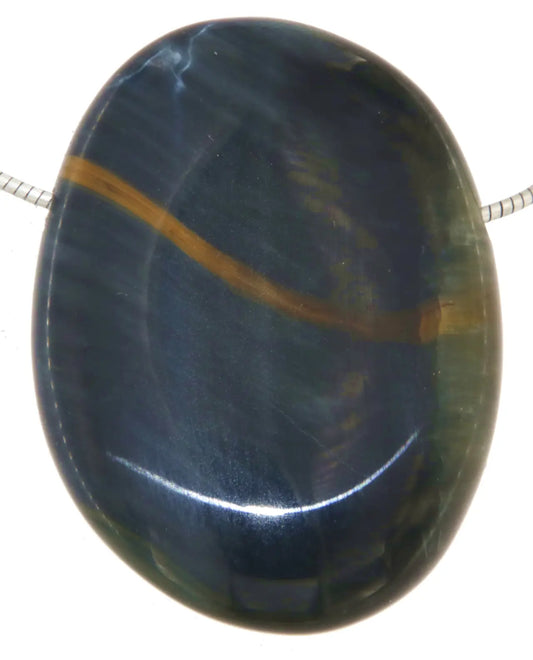 Falkenauge Trommelstein Edelstein Schmuck Ketten Anhänger - A Qualität #0514 - seelensteinchen
