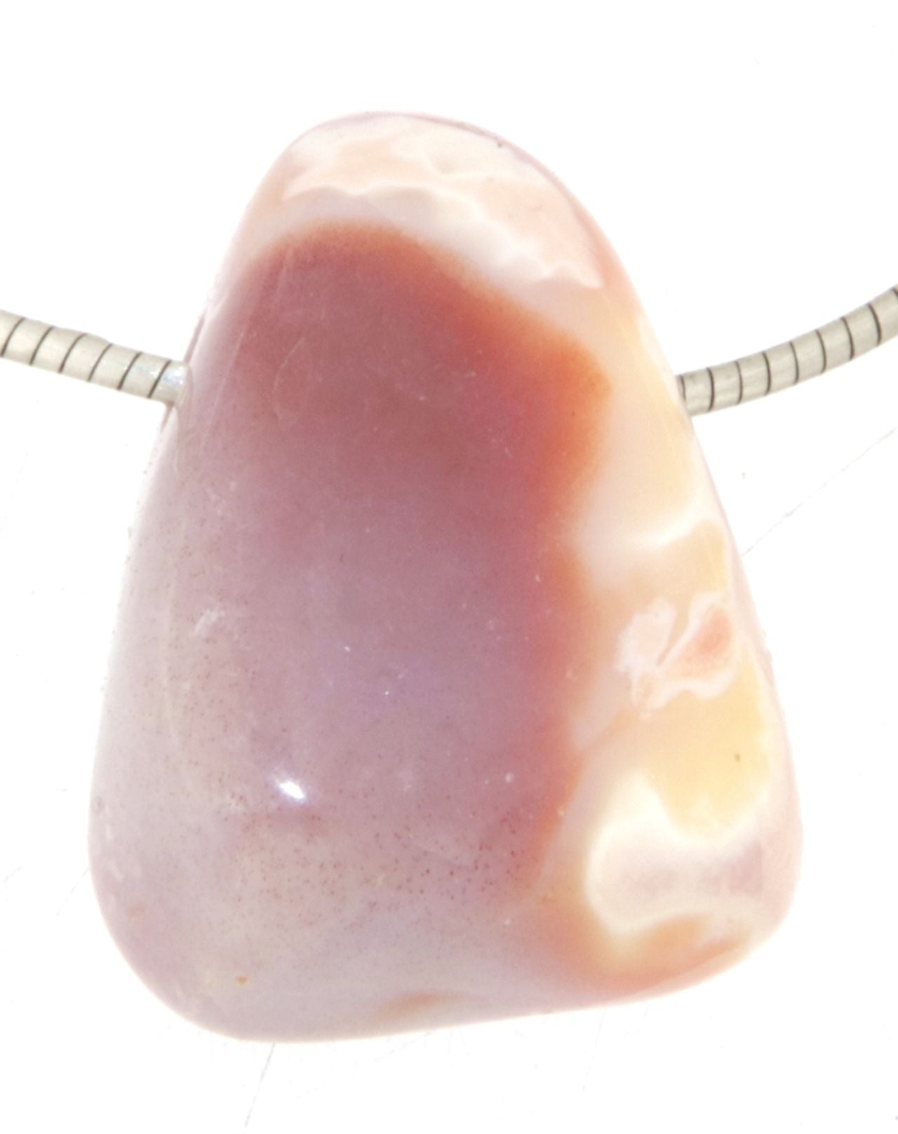 Feueropal - Opal Trommelstein Edelstein - Schmuck Ketten Anhänger - A Qualität #6327