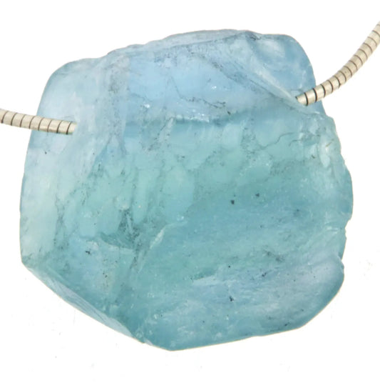 blauer Fluorit Trommelstein Edelstein Schmuck Ketten Anhänger #0042