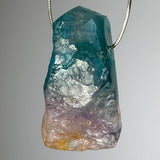 blauer Fluorit Trommelstein Edelstein Schmuck Ketten Anhänger - A Qualität #6975