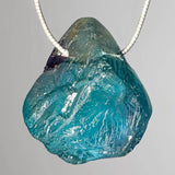 blauer Fluorit Rohstein Kristall Edelstein Schmuck Ketten Anhänger - A Qualität #6983 - seelensteinchen