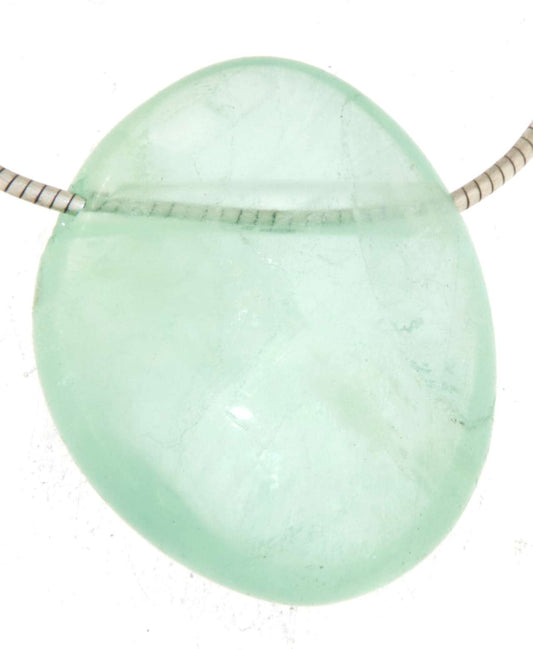 grüner Fluorit Trommelstein Edelstein Schmuck Ketten Anhänger - A Qualität - #0041