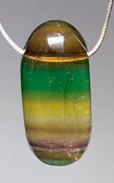 Regenbogen Fluorit Trommelstein Edelstein Schmuck Ketten Anhänger #7211