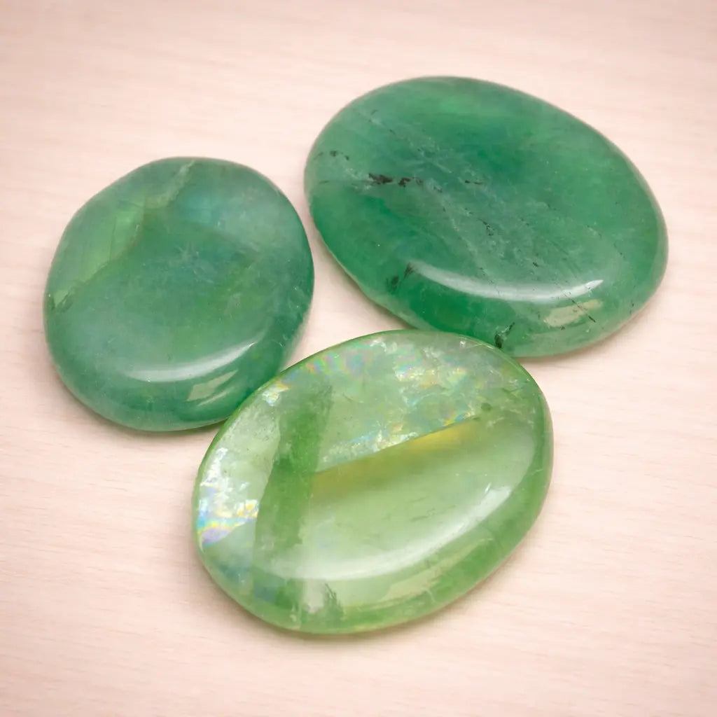 fluorit-gruen-edelstein-scheibenstein-handschmeichler-entspannung-massage-chakra-seelensteinchen