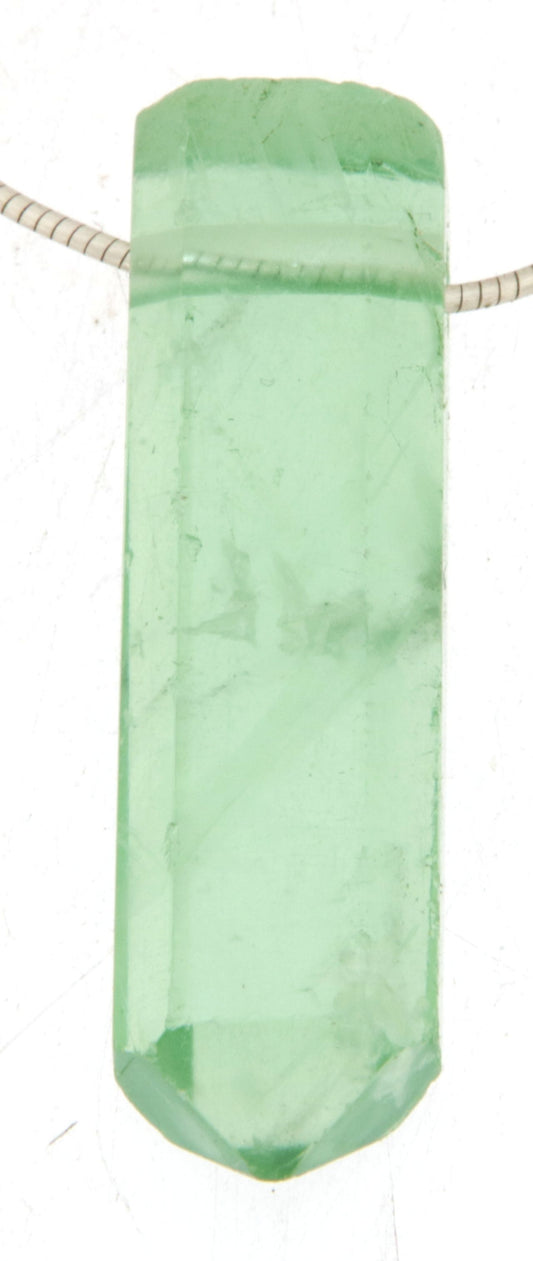 Fluorit Trommelstein Edelstein Schmuck Ketten Anhänger - A Qualität #6286
