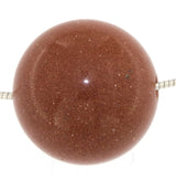 Colgante de oro en forma de bola de 20 mm - Colgante de collar de piedra pulida - Gema de calidad A #6938