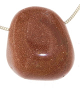 Colgante de oro, piedra tamborileada, joya, colgante de cadena - Calidad A #6964