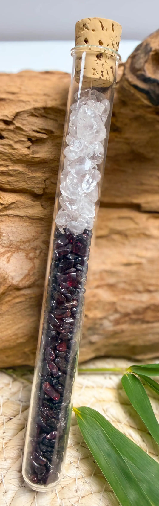 Edelsteinwasser Stab Granat Mischung - Wassersteine - Wasser energetisieren - seelensteinchen