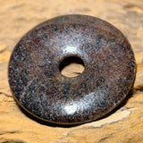 Granat Donut - PI Scheibe - Edelstein Schmuck Ketten Anhänger 40mm - A Qualität #6353 - seelensteinchen