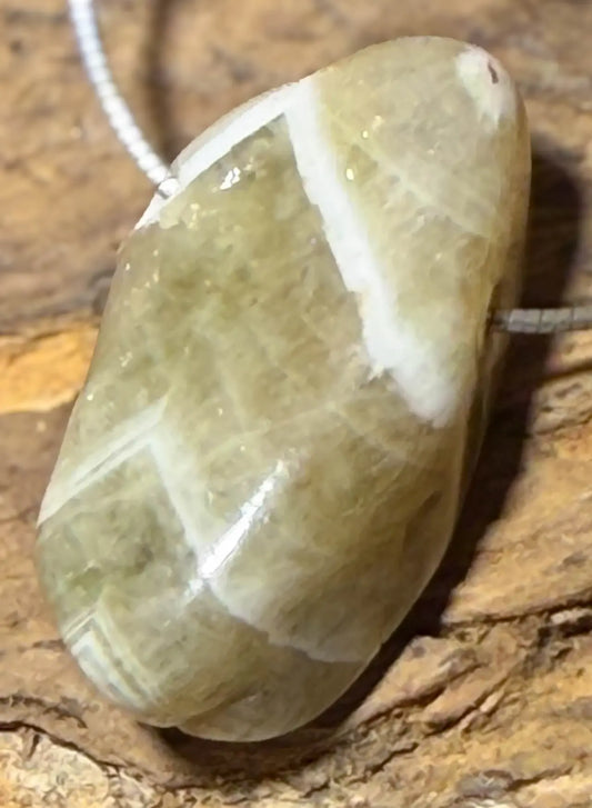 Prasiolith grüner Amethyst Trommelstein Edelstein Schmuck Anhänger - A Qualität #0053 - seelensteinchen