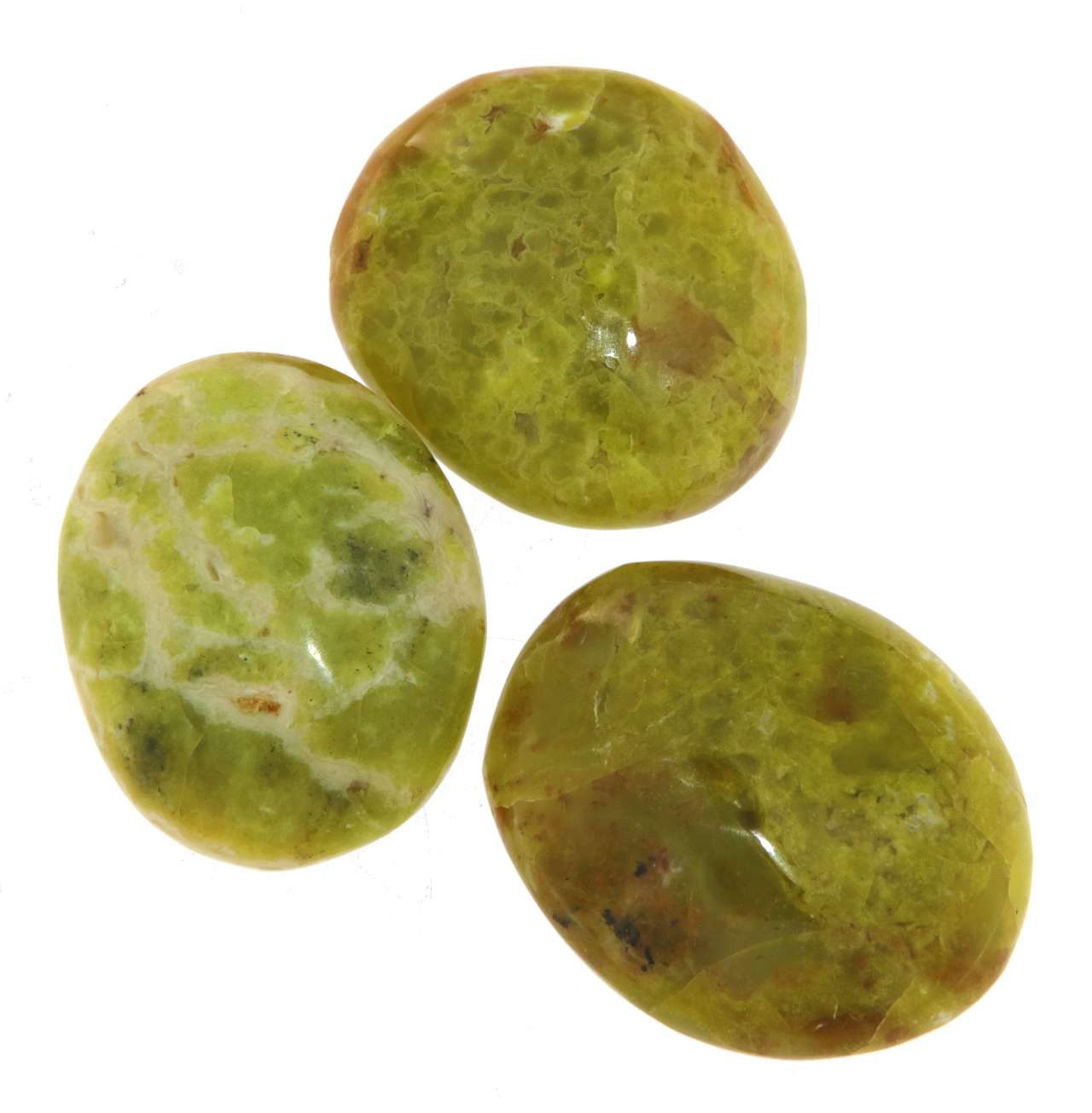 grüner Opal - Chloropal Edelstein - Trommelstein - Handschmeichler - A Qualität #6589