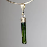 Green Tourmaline Verdigolith Jewelry Chain Pendant 925 Silver Gemstone A Quality #7336 - seelensteinchen
