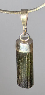 grüner Turmalin Verdigolith Schmuck Ketten Anhänger 925er Silber Edelstein #7337 - seelensteinchen