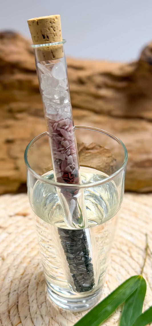Edelsteinwasser Stab Hämatit Mischung - Wassersteine - Wasser energetisieren - seelensteinchen