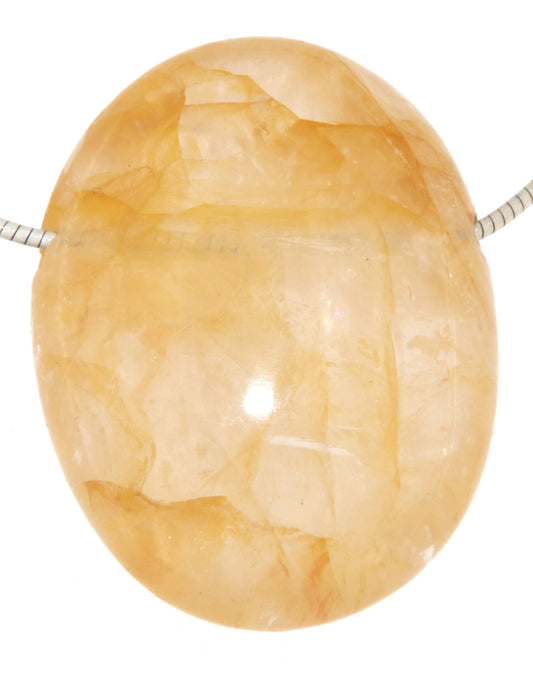 Hämatitquarz gelb - Hämatit Quarz Trommelstein Edelstein Schmuck Ketten Anhänger - A Qualität #5526