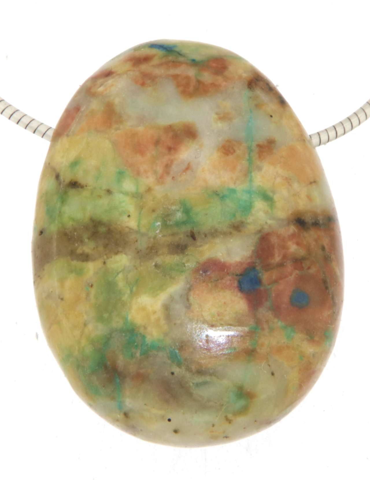 edler Harlekinit Trommelstein Schmuck Ketten Anhänger aus Tirol - Edelstein A Qualität #5059