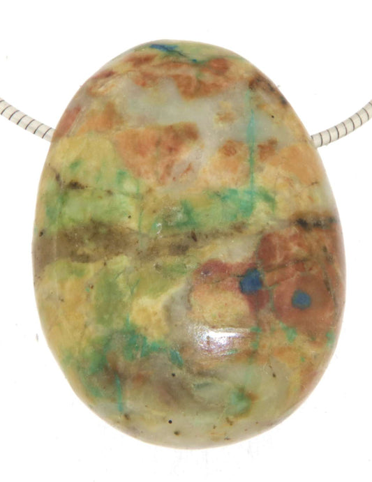 edler Harlekinit Trommelstein Schmuck Ketten Anhänger aus Tirol - Edelstein A Qualität #5059