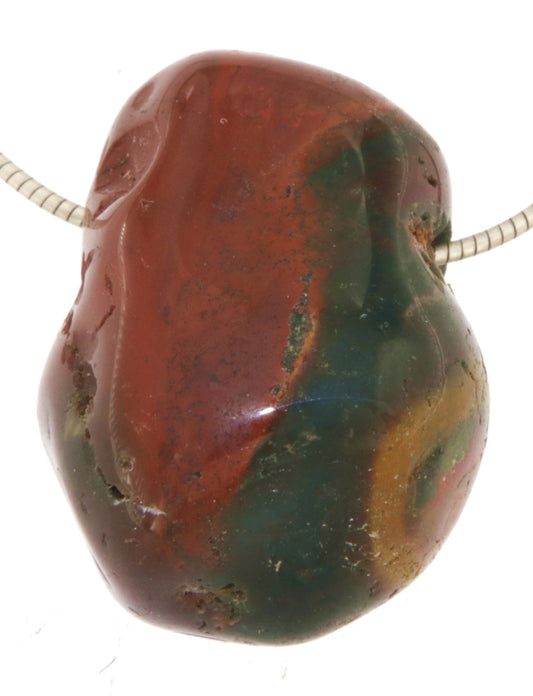 Heliotrop Trommelstein Edelstein Schmuck Ketten Anhänger - A Qualität #6455