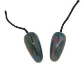 Heliotrop Olivos para orejas - Lentes para orejas - Tapones para oídos - Piedras para orejas - Piedra preciosa - Bienestar