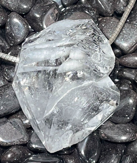 Herkimer "Diamant" Quarz Trommelstein Schmuck Ketten Anhänger - Edelstein A Qualität #7132