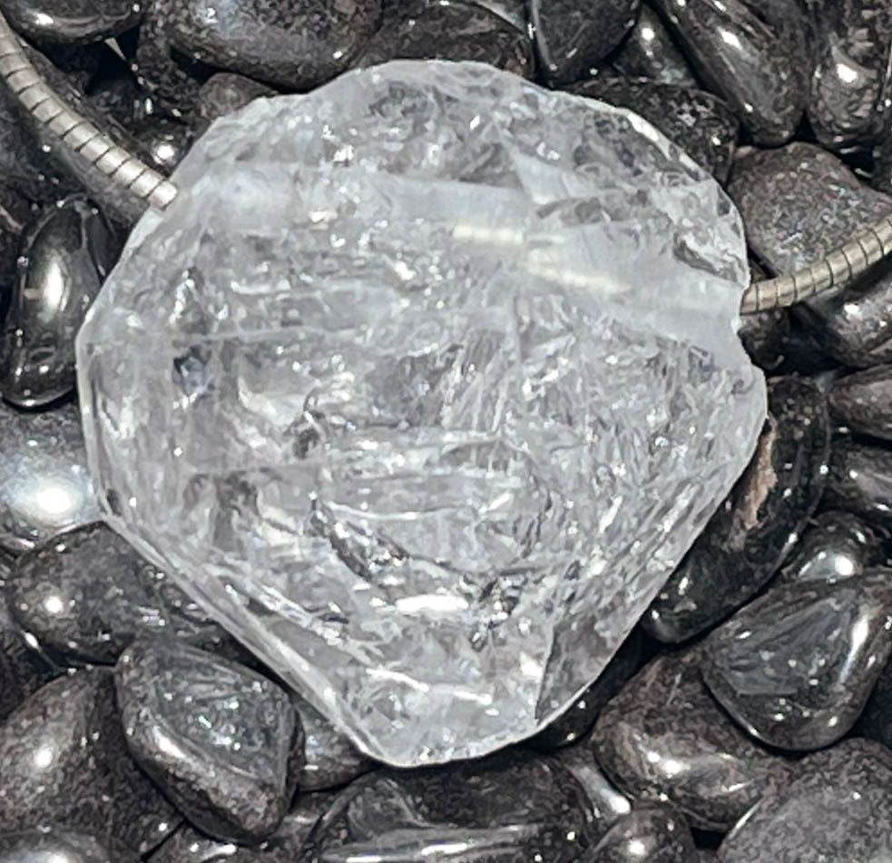Herkimer "Diamant" Quarz Trommelstein Schmuck Ketten Anhänger - Edelstein A Qualität #7128