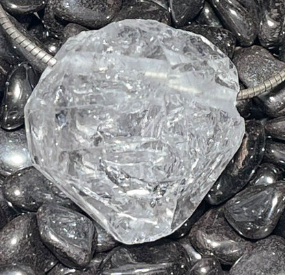 Herkimer "Diamant" Quarz Trommelstein Schmuck Ketten Anhänger - Edelstein A Qualität #7128