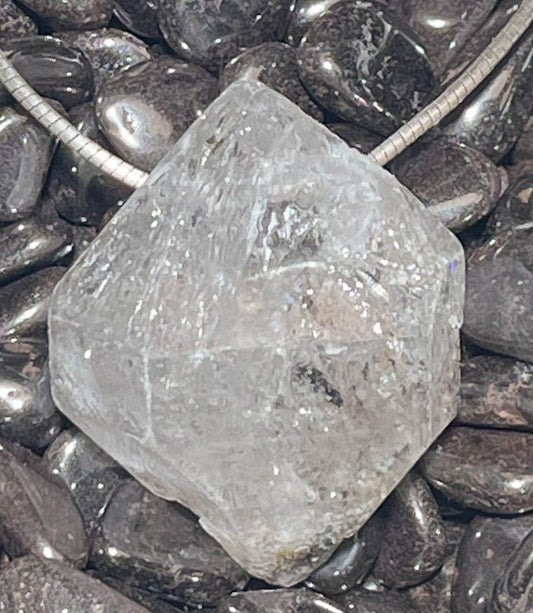 Herkimer "Diamant" Quarz Trommelstein Schmuck Ketten Anhänger - Edelstein A Qualität #7131