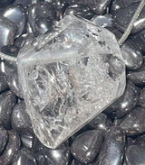 Herkimer "Diamant" Quarz Trommelstein Schmuck Ketten Anhänger - Edelstein A Qualität #7128