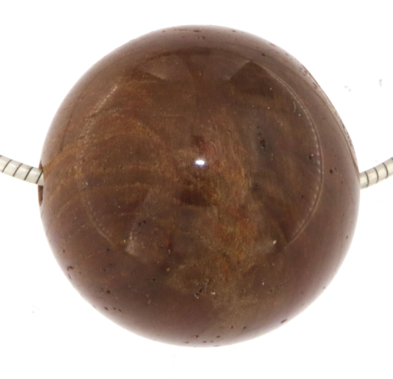 versteinertes Holz Kugel Anhänger 20mm - Trommelstein Anhänger - Edelstein A Qualität #6330