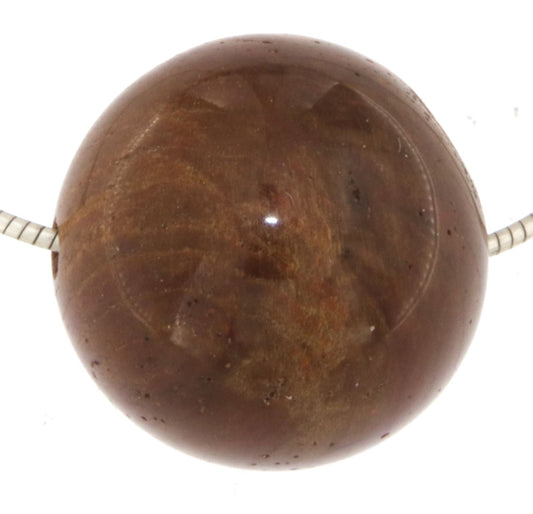 versteinertes Holz Kugel Anhänger 20mm - Trommelstein Anhänger - Edelstein A Qualität #6330
