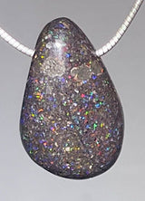 Honduras Ópalo Precioso Piedra Rodada Gema Joyas Colgante de Collar - Collar de Gema - Calidad A #6878