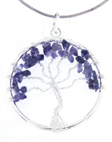 Lebensbaum Anhänger mit Iolith - Edelstein - Baum des Lebens - A Qualität - Schmuck mit 925er Silber versilbert #6737