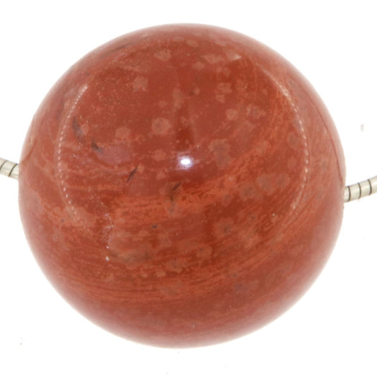 roter Jaspis Kugel Anhänger 20mm - Trommelstein Schmuck Ketten Anhänger - Edelstein A Qualität #5988