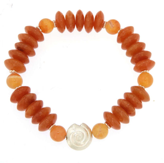 Karneol Edelstein Schmuck Armband - 925er Silber - #6048