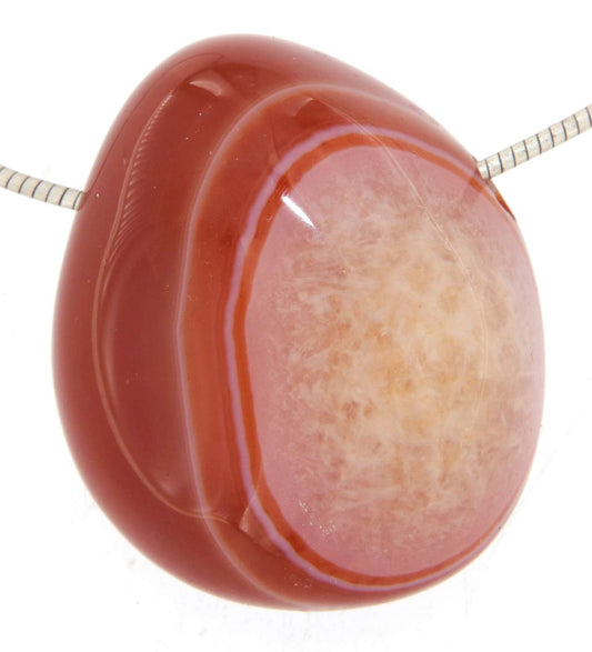Karneol Trommelstein Edelstein Schmuck Ketten Anhänger - A Qualität #5261