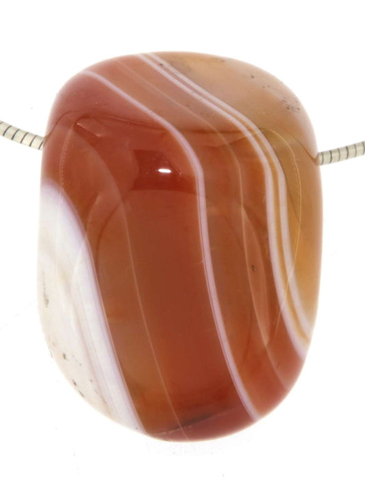 Karneol Trommelstein Edelstein Schmuck Anhänger - A Qualität #0085