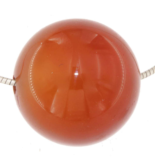 Karneol Kugel Anhänger 20mm - Trommelstein Schmuck Ketten Anhänger - Edelstein A Qualität #6901