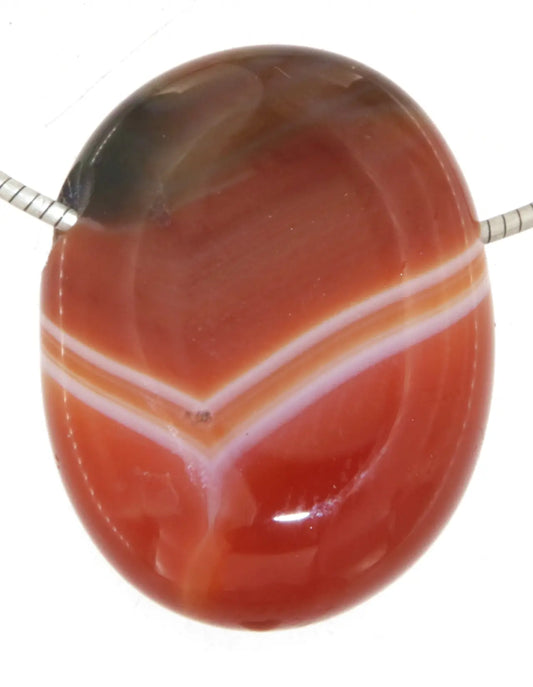 Karneol Trommelstein Edelstein Schmuck Ketten Anhänger - A Qualität #0181