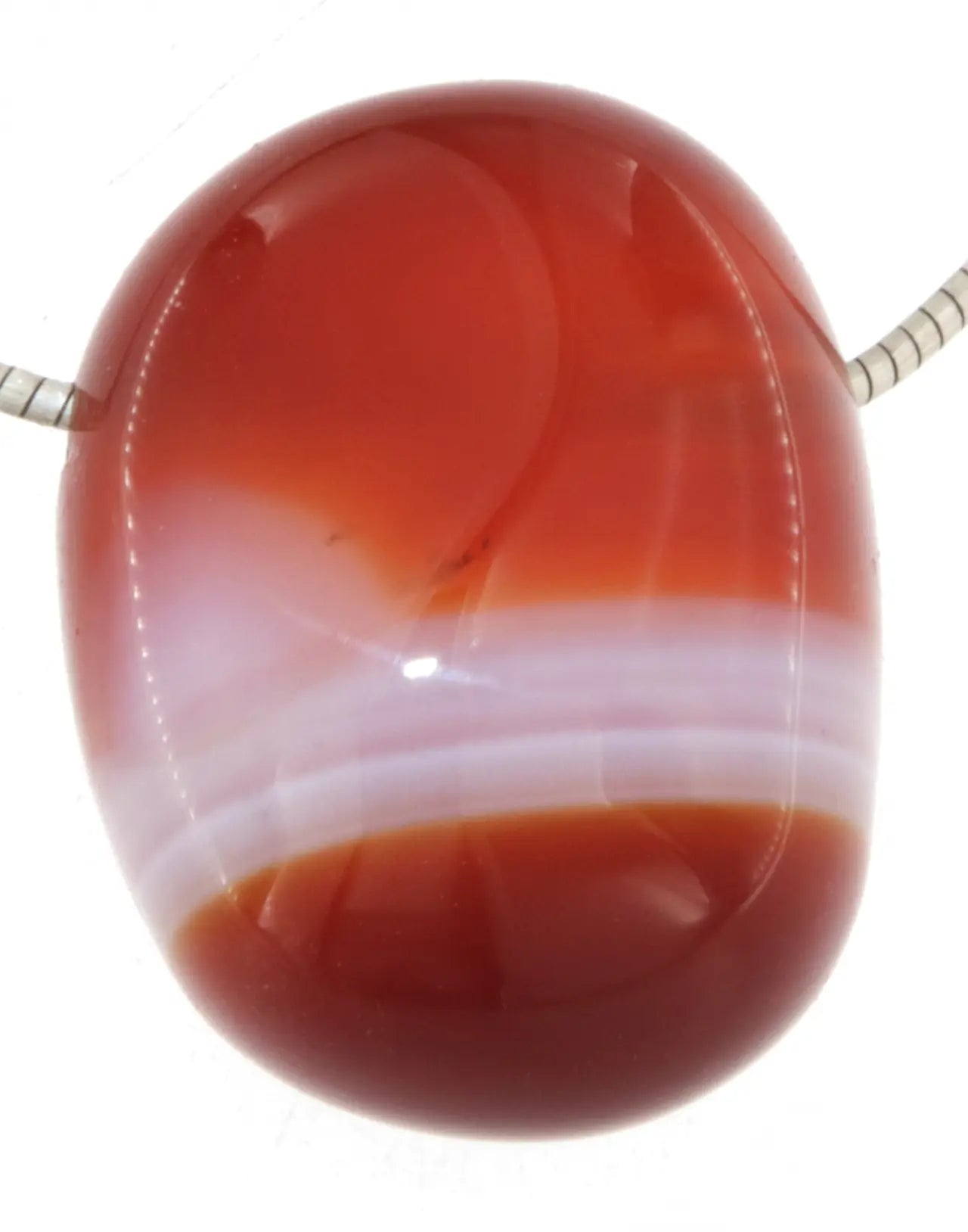 Karneol Trommelstein Edelstein Schmuck Ketten Anhänger - A Qualität #4031