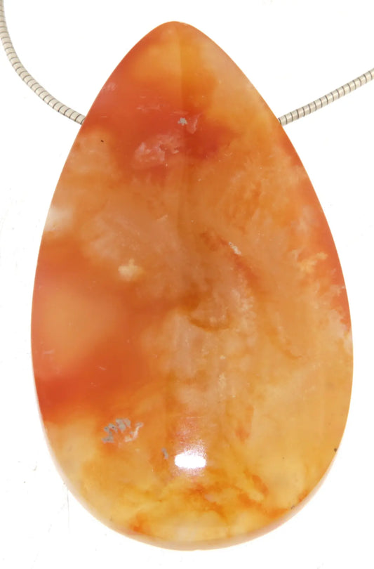 Karneol Trommelstein Edelstein Schmuck Ketten Anhänger - A Qualität #3083