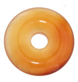 Karneol Donut - PI Scheibe - Edelstein Schmuck Ketten Anhänger 30mm - A Qualität #6720