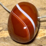 Cornalina canto rodado piedra preciosa colgante de joyería - Calidad A #0085