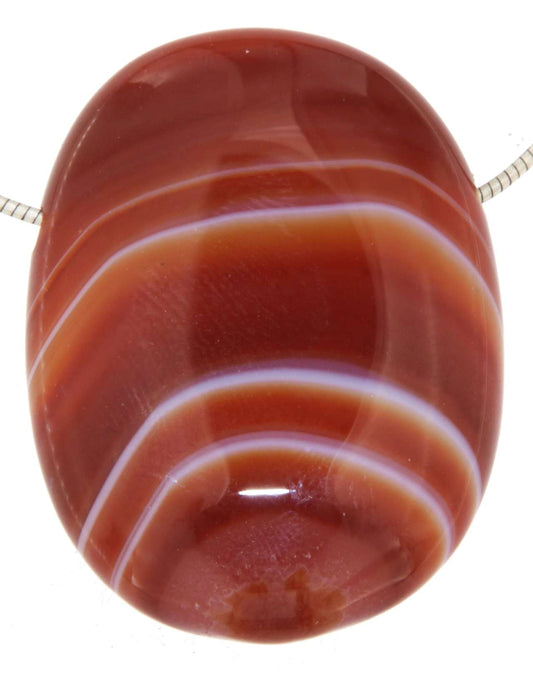 Karneol Trommelstein Edelstein Schmuck Ketten Anhänger - A Qualität #6754