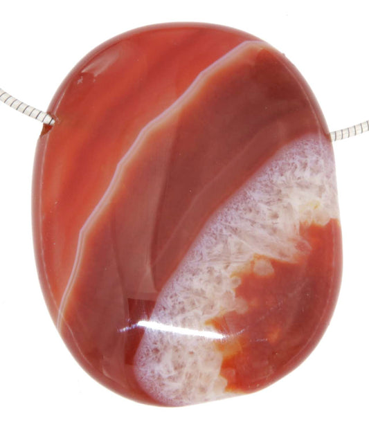 Karneol Trommelstein Edelstein Schmuck Anhänger - A Qualität #6755