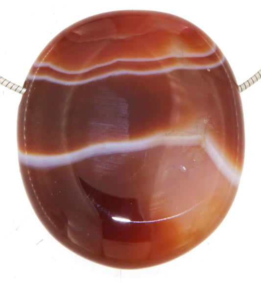 Karneol Trommelstein Edelstein Schmuck Ketten Anhänger - A Qualität #6757