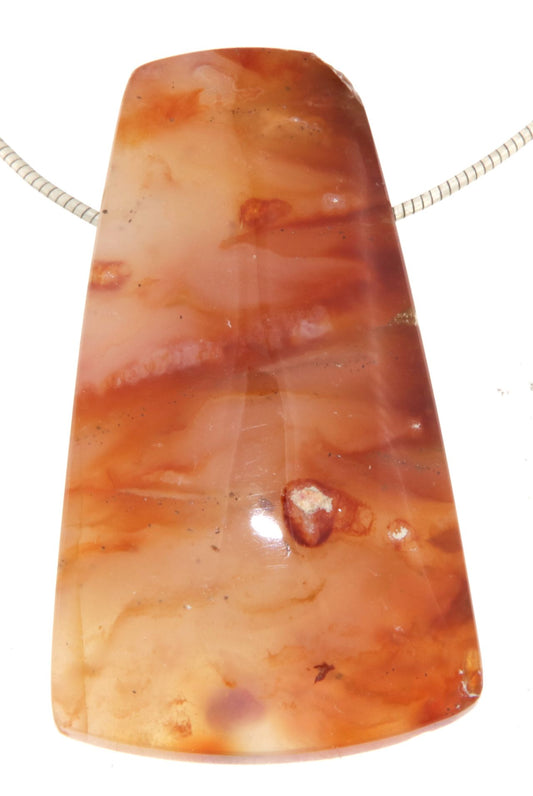 XL Karneol Trommelstein Edelstein Schmuck Ketten Anhänger - A Qualität #0196