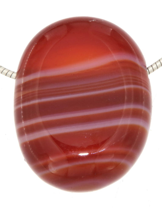 Karneol Trommelstein Edelstein Schmuck Ketten Anhänger - A Qualität #1105